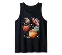 Dwarf Planets SolarSystem Ceres Eris Pluto Haumea Space Tank Top