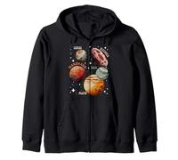 Dwarf Planets SolarSystem Ceres Eris Pluto Haumea Space Zip Hoodie