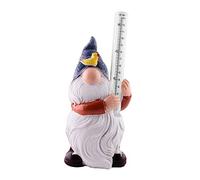 Dwarf Rain Gauge Garden Gnome Water Rain Gauge Garden Ornament Rain Gauge for The Garden Ornaments Outdoor Miniature Fairy Animal Figurines Rains Garden Decor Resin