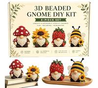 Dwarf Tiny 3D Beaded Animal DIY Kit | Bead Crafts Dwarf Beading Kit, 4 Designs with Instructions, for Home Office School Classroom Art Class Workshop Desktop