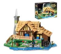 Dwarf Watermill Building Blocks Set, Mill Architecture Bricks Kit, 1185pcs