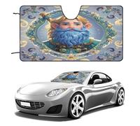 Dwarf with Blue Beard Car Windshield Sun Shade Thickened Automotive Glass Sunshade Foldable Sun Shade Keeps Your Vehicle Cool Universal Windshield Cover for Car Trucks SUV