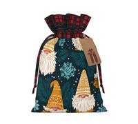 Dwarf Yellow Little Dwarf Christmas Burlap Gift Bags With Drawstring And Tags - Tiny Small Gift Bags For Xmas Candy And Christmas Supplies, Christmas Drawstring Gift Bags 8.3×11.8in