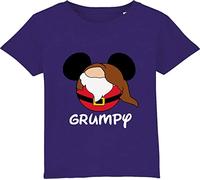 Dwarfs World Book Day T-Shirt Funny Bashful Grumpy Doc Dopey Sneezy Santa Christmas Unisex Gift Tee Top (Purple, M)