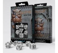 Dwarven Dice Set White And Black Wurfelset Role Play Q-Workshop Dnd RPG New