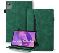 DWaybox Retro Case for Lenovo Idea Tab Plus 12.1 inch 2025 Released - PU Leather & TPU Hybrid Shockproof Protective Cover with Anti-Slip Grip Strap, Card Slots & Kickstand -Green