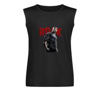 Dwayne Johnson The Rock Sleeveless T-Shirt Man's Fashion Cotton Black Vest Tank Clothes XXL