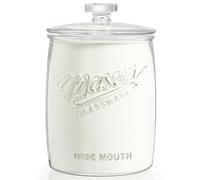 Dwbligt 1 Gallon Glass Cookie Jar with Airtight Lid, Wide Mouth Flour Container for Pantry & Laundry Room Organization, Large Apothecary Jars for Sugar, Rice, Dog Treats & Food Storage- Set of 1