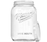 Dwbligt 1 Gallon Glass Mason Jar with Airtight Lid, 1 Pack Canning Jar