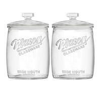 Dwbligt 2 Pack Cookie Jar, 1 Gallon Glass Jar with Airtight Lids for Flour