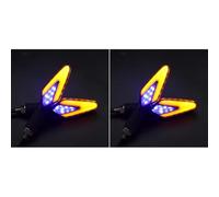 DWBXRRQS Turn Signals Light Compatible With XADV For CB400 For CB500X For CBR500R 12V Motorcycle Front Rear Turn Signal Lights Blinker Flasher Lamp Red Blue