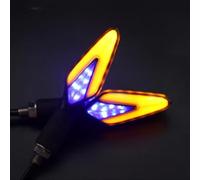 DWBXRRQS Turn Signals Light Compatible With XADV For CB400 For CB500X For CBR500R 12V Motorcycle Front Rear Turn Signal Lights Blinker Flasher Lamp Red Blue