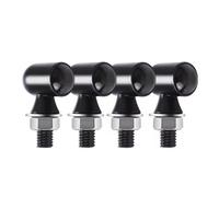 DWBXRRQS Turn Signals Light Universal 12V 8mm Motorcycle Aluminium Metal Turn Signal Indicator Light Black Chrome Flasher Amber