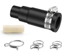 DWC-00 Dishwasher Drain Hose Adapter Kit - Compatible with Insinkerator Garbage Disposals, Includes 1 Inlet Connector, 1 Hose Clamp & 3 Spring Clamps (Secure Leak-Proof Connection)