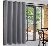 DWCN 1 Panel Wide Width Blackout Curtain Room Divider Curtains for Bedroom, Grey Door Curtains Blackout for Living Room, Apartment, Lounge, 80 x 84 inch Width by Length