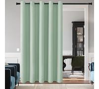 DWCN Blackout Curtain Panel for Bedroom - Thermal Insulated Energy Saving Grommet Blackout Drapery for Patio Door, Room Divider Long Curtain, Aqua, W80 by L84, 1 PC