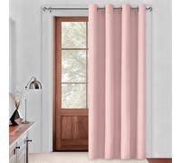 DWCN Blackout Door Curtain with Eyelet, Pink, 52 X 70 (1 Panel) Inch Thermal Insulated Noise Reducing Super Soft Room Divider Window Treatment for Living Room Bedroom Sliding Glass