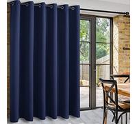 DWCN Blackout Door Curtains for Bedroom,1 Panel Room Divider Curtain for Living Room, Apartment, Lounge, Navy Blue,100 x 84 inch Width by Length