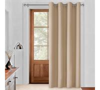 DWCN Door Curtain with Eyelet, Biscotti Beige, 52 x 70 Inch Width by Length Blackout Curtain Thermal Super Soft Soundproof Room Divider Window Treatment for Bedroom Living Room Hotel, 1 Panel