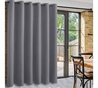 DWCN Door Curtains Wide Blackout Curtains for Large Sliding Glass Door Room Divider,1 Panel Door Curtain for Bedroom Living Room,Grey,120 x 96 inch Width by Length