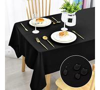 DWCN Halloween Table Cloth Wipe Clean Black Tablecloth Wipeable Tablecloths Table Cloths Rectangle 130x130cm(51x51in) Water Resistant Tablecloth Polyester