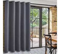 DWCN Large Blackout Curtain,1 Panel Room Divider Curtain for Bedroom, Apartment,Lounge,Dark Grey,80 x 84 inch Width by Length