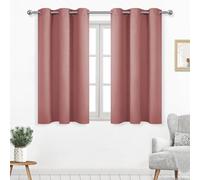 DWCN Room Darkening Curtains for Living Room, Blackout Curtains for Bedroom, Solid Thermal Privacy Screen 45 Inch, Window Treatment, Dry Rose, W42 x L45 Inch, Pack of 2