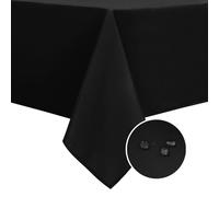 DWCN Square Tablecloth - 30 x 30 Inch - Waterproof Stain and Wrinkle Resistant Washable Table Cloth, Decorative Fabric Table Cover for Kitchen Dining Room Party and Outdoor Use, Black