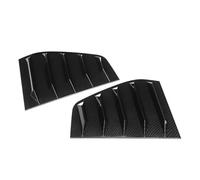 DWCX 1Pair Plastic Car Window Quarter Rear Louver Side Vent Scoop Cover Black Compatible For Ford Mustang 2015 2016 2017 2018