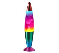 DWD 16 Inch Lamp for Relaxation Peace Liquid Motion Rocket Novelty Desk Lamp Retro Nostalgia Relaxing Mood Light Smooth Slow Motion Wax Therapeutic Sensory (Rainbow)