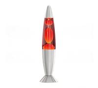 DWD 16 Inch Lamp for Relaxation Peace Liquid Motion Rocket Novelty Desk Lamp Retro Nostalgia Relaxing Mood Light Smooth Slow Motion Wax Therapeutic Sensory (Clear Liquid Red Wax)