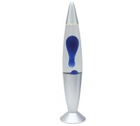 DWD 16 Inch Lamp for Relaxation Peace Liquid Motion Rocket Novelty Desk Lamp Retro Nostalgia Relaxing Mood Light Smooth Slow Motion Wax Therapeutic Sensory (Clear Liquid Blue Wax)