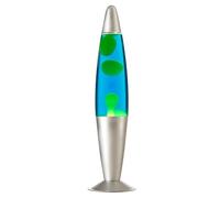 DWD 16 Inch Lamp for Relaxation Peace Liquid Motion Rocket Novelty Desk Lamp Retro Nostalgia Relaxing Mood Light Smooth Slow Motion Wax Therapeutic Sensory (Blue Liquid Green Wax)