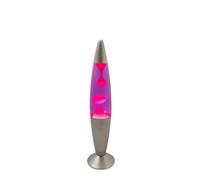 DWD 16 Inch Lamp for Relaxation Peace Liquid Motion Rocket Novelty Desk Lamp Retro Nostalgia Relaxing Mood Light Smooth Slow Motion Wax Therapeutic Sensory (Purple Liquid Pink Wax)