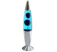 DWD 16 Inch Lamp for Relaxation Peace Liquid Motion Rocket Novelty Desk Lamp Retro Nostalgia Relaxing Mood Light Smooth Slow Motion Wax Therapeutic Sensory (Blue Liquid Blue Wax)
