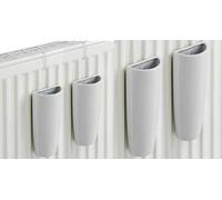 DWD® Air Humidifier Radiator Water Evaporator Ceramic Moisture Dry Air Pot Hanging Air Humidity Control Aroma Diffuser Set of 4 Conical White Replace Lost Moisture