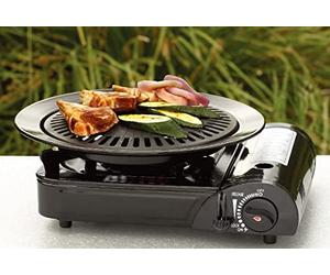 DWD® BBQ Universal Grill Plate Smokeless for Electric Gas or Propane Stoves Camping Cooking healthier food Unlike ordinary frying pans grease drains away through drip slots leaving moist tender food