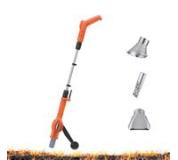DWD® Electric Garden Weed Burner Wand- 2000W up to 600°c - 3 Nozzles 2.4M Lead Length - No Gas Chemical Free 100% Safe BBQ Charcoal Lighter Driveway Weeding Tool Torch with Guide Wheel for Easy Use