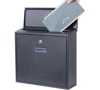 DWD® Premium Wall Mounted Lockable Letter Mail Box Anthracite Grey