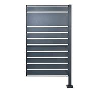 DWD Single Wheelie Bin Hideaway 120L, 240L Bin Privacy Screen Steel Powdercoated Matt Grey RAL7016 Anthracite Slatted Panels 1 Section add Together Make Your own Outdoor Fence Panel Size 130CM X 75CM