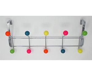 DWD (TM) 10 Hook Over Door Hanger, Multi-coloured