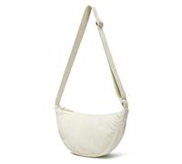 DWDC Women's Corduroy Crescent Crossbody Hobo Bag, White, 33cm(L) x 15.5cm(W) x 10cm(H), Waterproof, Lightweight, Minimalist Style