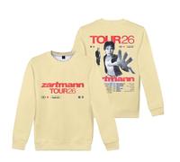 DWDKJU Zartmann Tour Sweatshirts, Printed Graphic Pullover Long-Sleeve Hoodie Unisex Singer Fans Sweet Gifts,Yellow,S