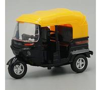 DWDUI 1:14 Diecast Motorcycle Model Tricycle Taxi Pull Back Function With Sound & Light For Children's Gifts Adult Collection