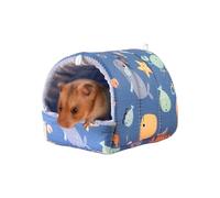 DWE Guinea Pig Bed Hamster Hammock Winter Warm Bird Nest House Parrot Sleeping Hut for Parakeet Cockatiel Lovebird Budgie Conures Ferret Hedgehog Chinchilla Rabbits Rats Small Animals Pets (Blue, M)