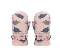 DWE Kids Ski Gloves, Dinosaur Pattern Winter Warm Baby Toddler Gloves Mittens Windproof Kids Snow Gloves with Fleece Lining for Boys Girls Skiing Snowboarding Walking
