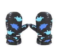 DWE Kids Ski Gloves, Dinosaur Pattern Winter Warm Baby Toddler Gloves Mittens Windproof Kids Snow Gloves with Fleece Lining for Boys Girls Skiing Snowboarding Walking