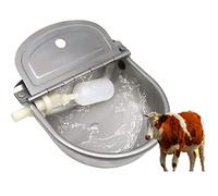 Dweaumniy Automatic Water Trough, Stainless Steel Waterer Bowl with Drain Hole, Livestock Waterers for Horse Cattle Goat Sheep Dog Water Bowl