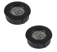DWEII 2PCS Mini Hygrometer Thermometer Electronic Digital Humidity Meter Gauge Monitor LCD Display Indoor Temperature Sensor with Fahrenheit Celsius