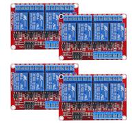 DWEII 4 Pack 4 Channel 5V Relay Module with Optocoupler High Level Trigger Extension Redboard for Raspberry Pi Arduino